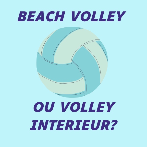 Image, différences entre beach volley et volley intérieur