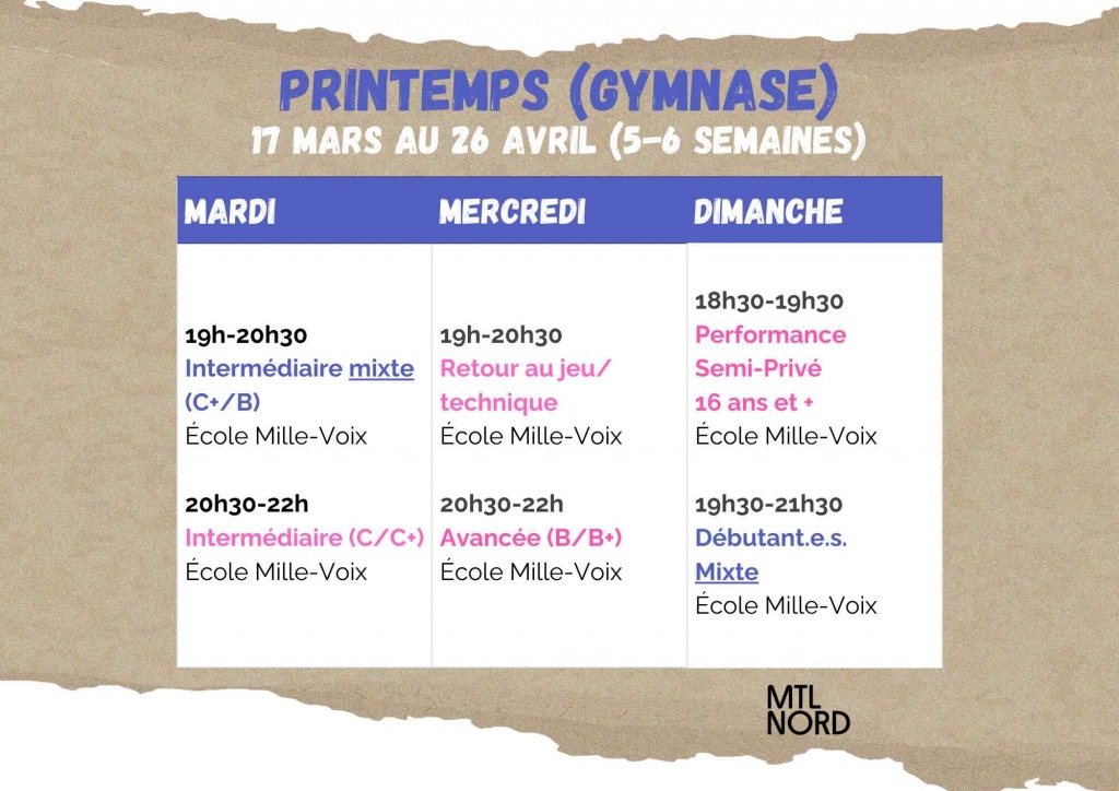 Adulte_cours_volley_Horaire_printemps