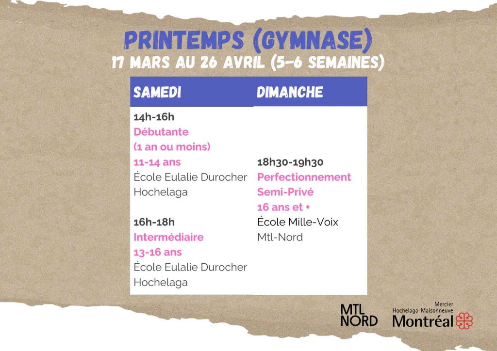 Horaire_printemps_Cours_volley_Jeunesse